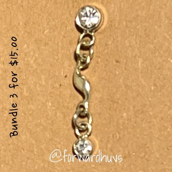 Bundle 3 for $15 Fancy Silver Tone Dangle Earrings - Picture 4 of 6